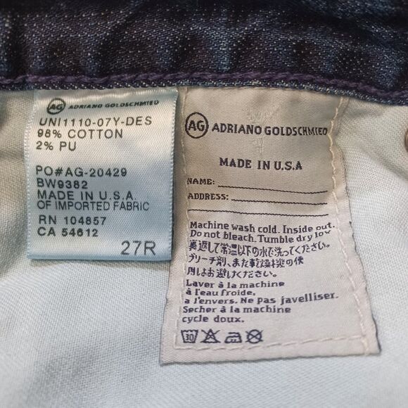 AG ADRIANO GOLDSCHMIED Women's 27R STILT CIGARETTE LEG Low Rise Jeans USA - Picture 8 of 9